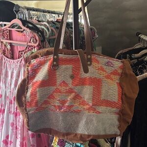 Myra Bag Multicolor Geometric Tote